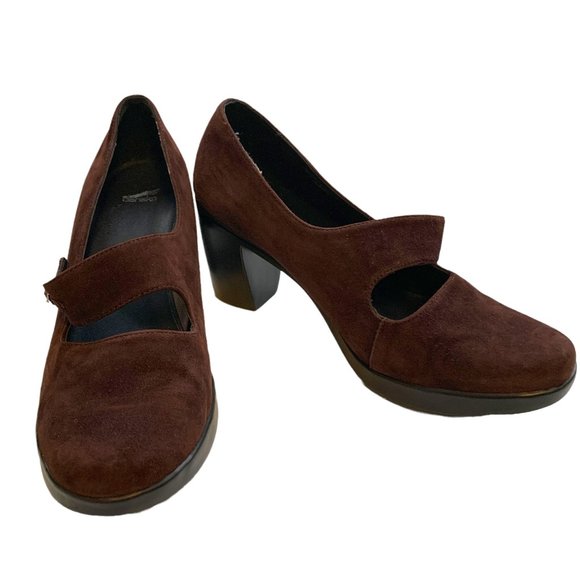 Dansko Shoes - Dansko Tara Mary Janes, Chocolate Brown Suede, 10.5/41